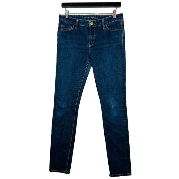 Banana Republic Skinny Jeans Contrast Stitch Blue - 28 - Picture 1 of 6
